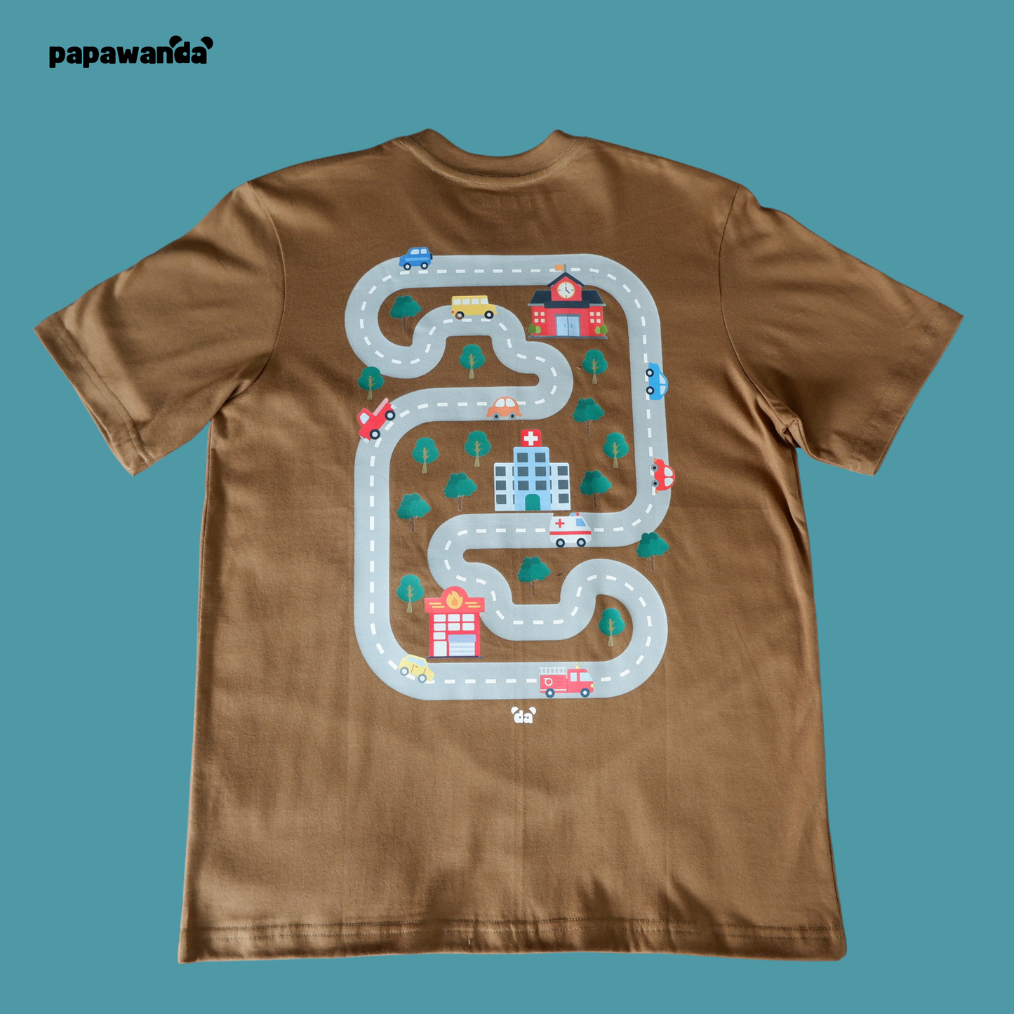 #CoolDadsClub Race Track Tee in Coffee Run