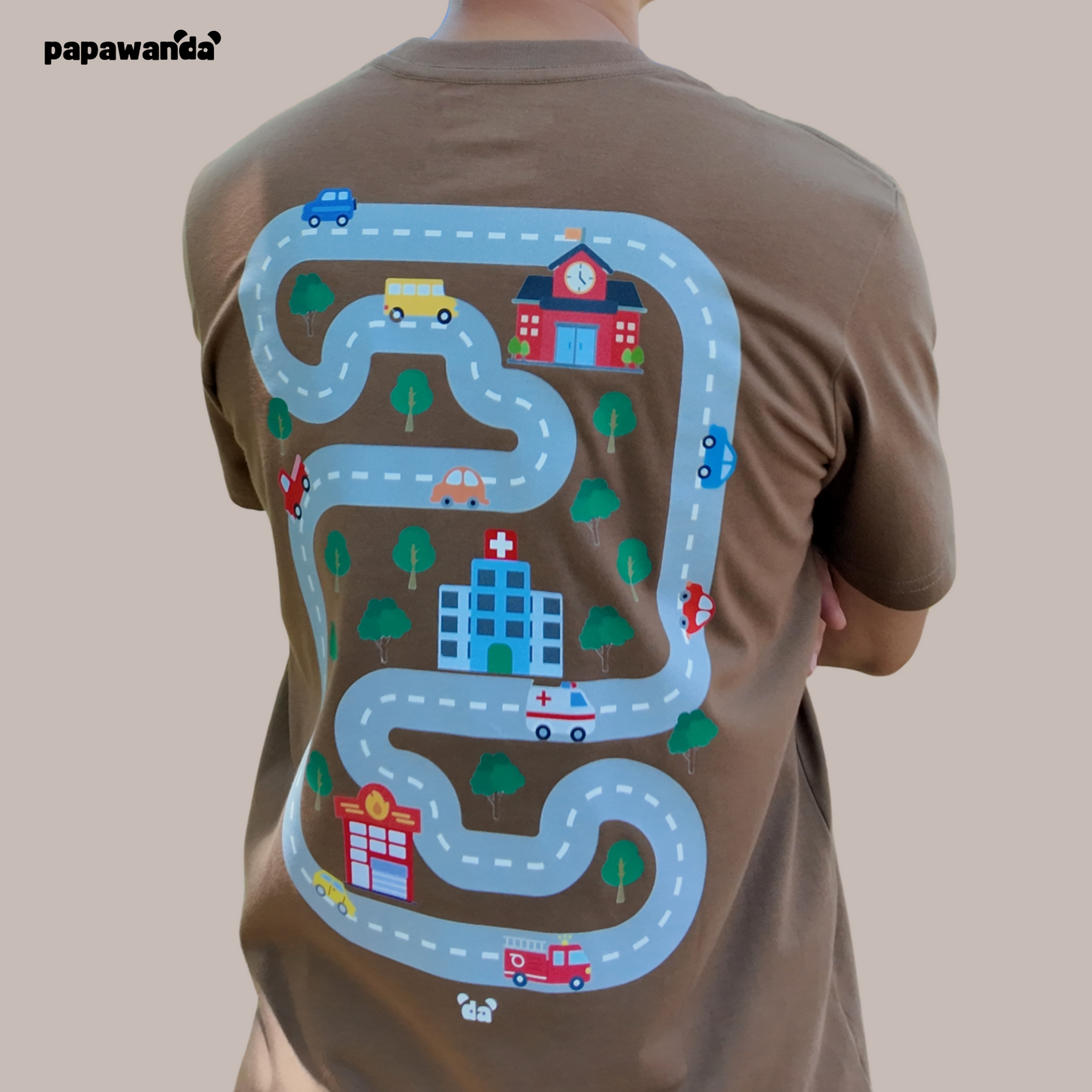 #CoolDadsClub Race Track Tee in Coffee Run