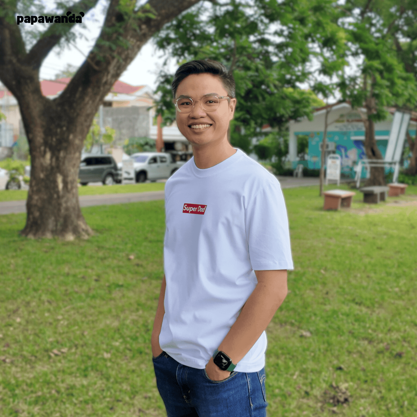 #SuperDad Shirt in White