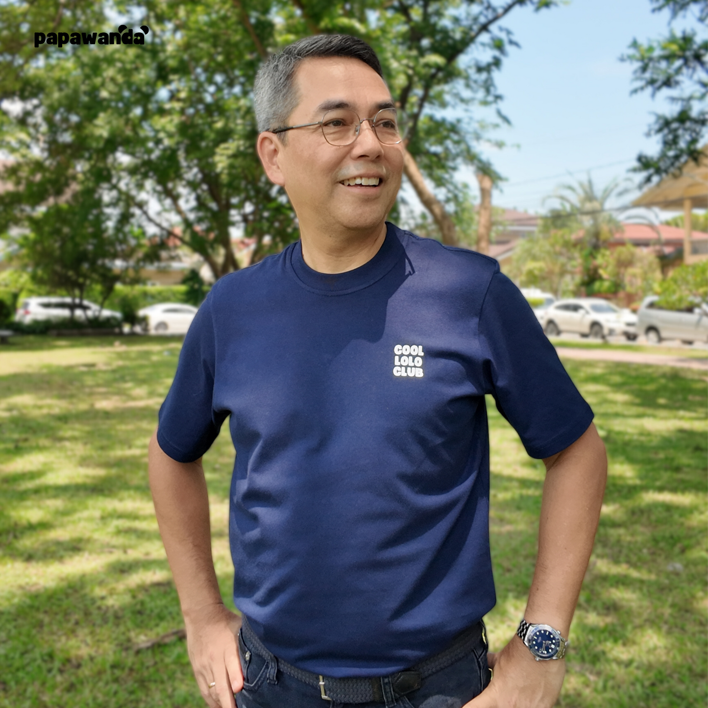 #CoolLoloClub Classic Tee (NO RACE TRACK AT THE BACK) in Deep Sea Navy