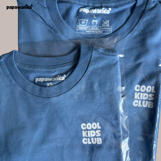 #CoolKidsClub Classic Tee (NO RACE TRACK AT THE BACK) in Pebble Blue