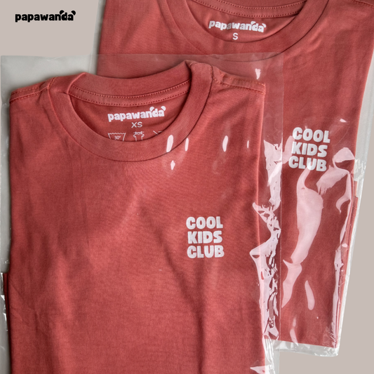 #CoolKidsClub Classic Tee (NO RACE TRACK AT THE BACK) in Petal Pink