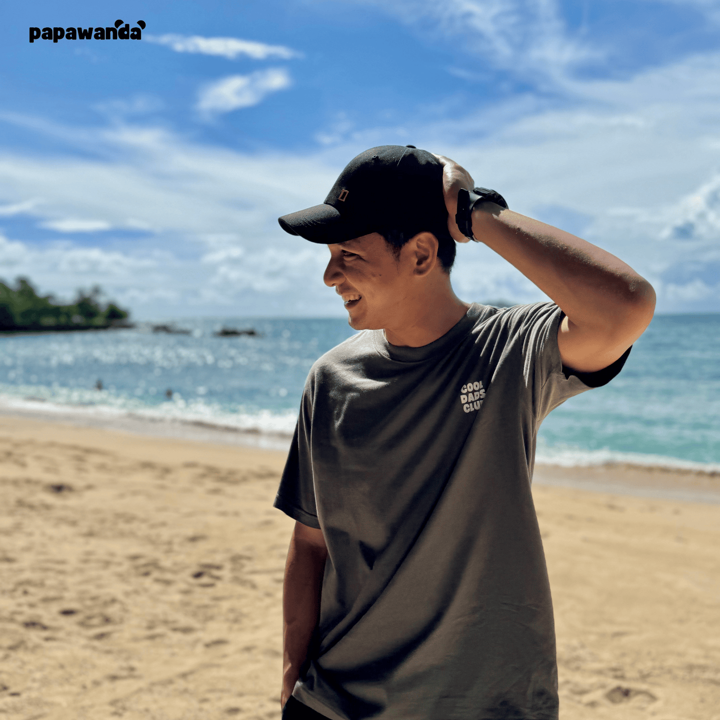 #CoolDadsClub Premium Oversized Tee (NO RACE TRACK AT THE BACK) in Slate Gray