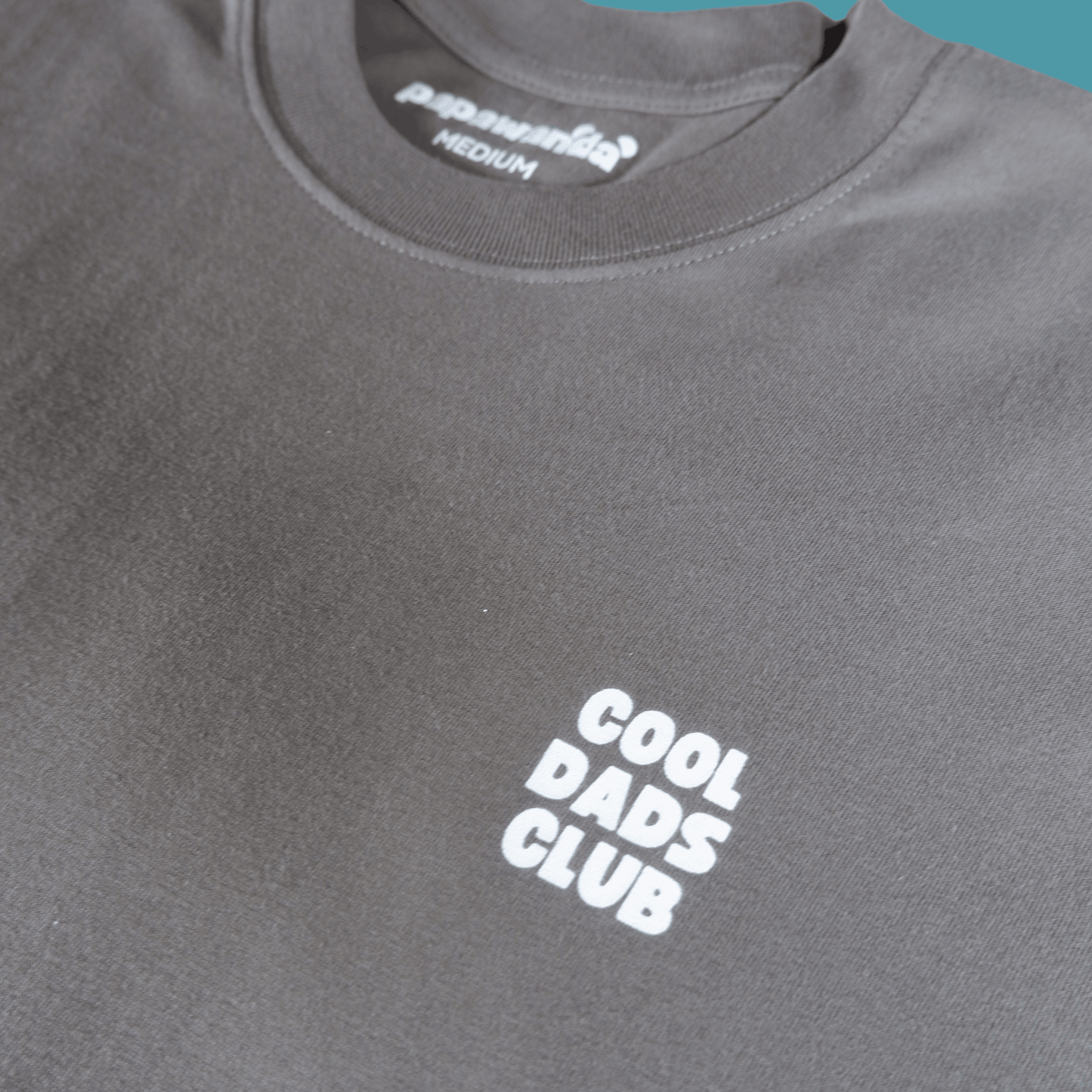 #CoolDadsClub Premium Oversized Tee (NO RACE TRACK AT THE BACK) in Slate Gray